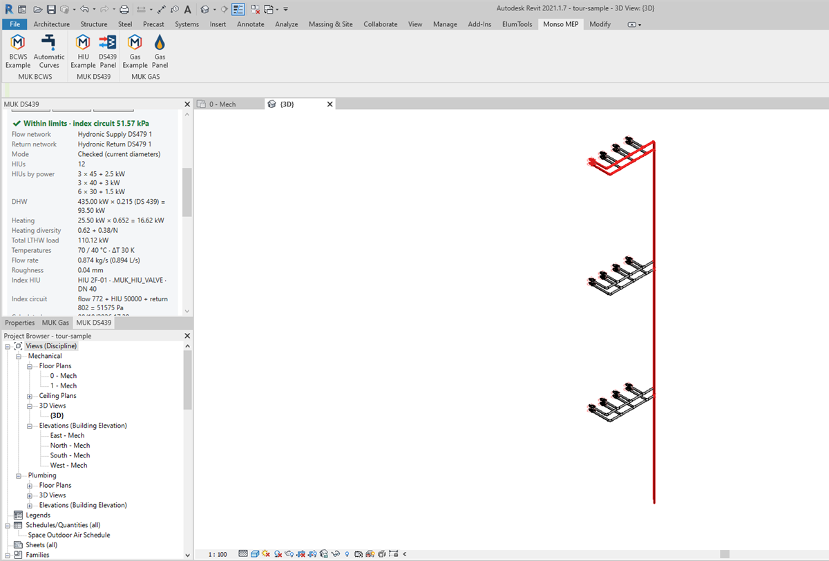 MUK HIU index circuit in Revit